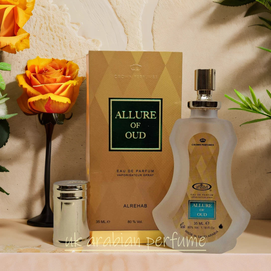 ALLURE OF OUD Eau De Parfum 35 ML Natural Spray ORIGINAL Crown Perfumes