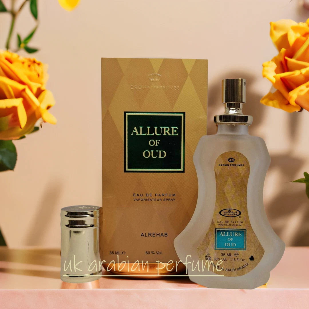ALLURE OF OUD Eau De Parfum 35 ML Natural Spray ORIGINAL Crown Perfumes