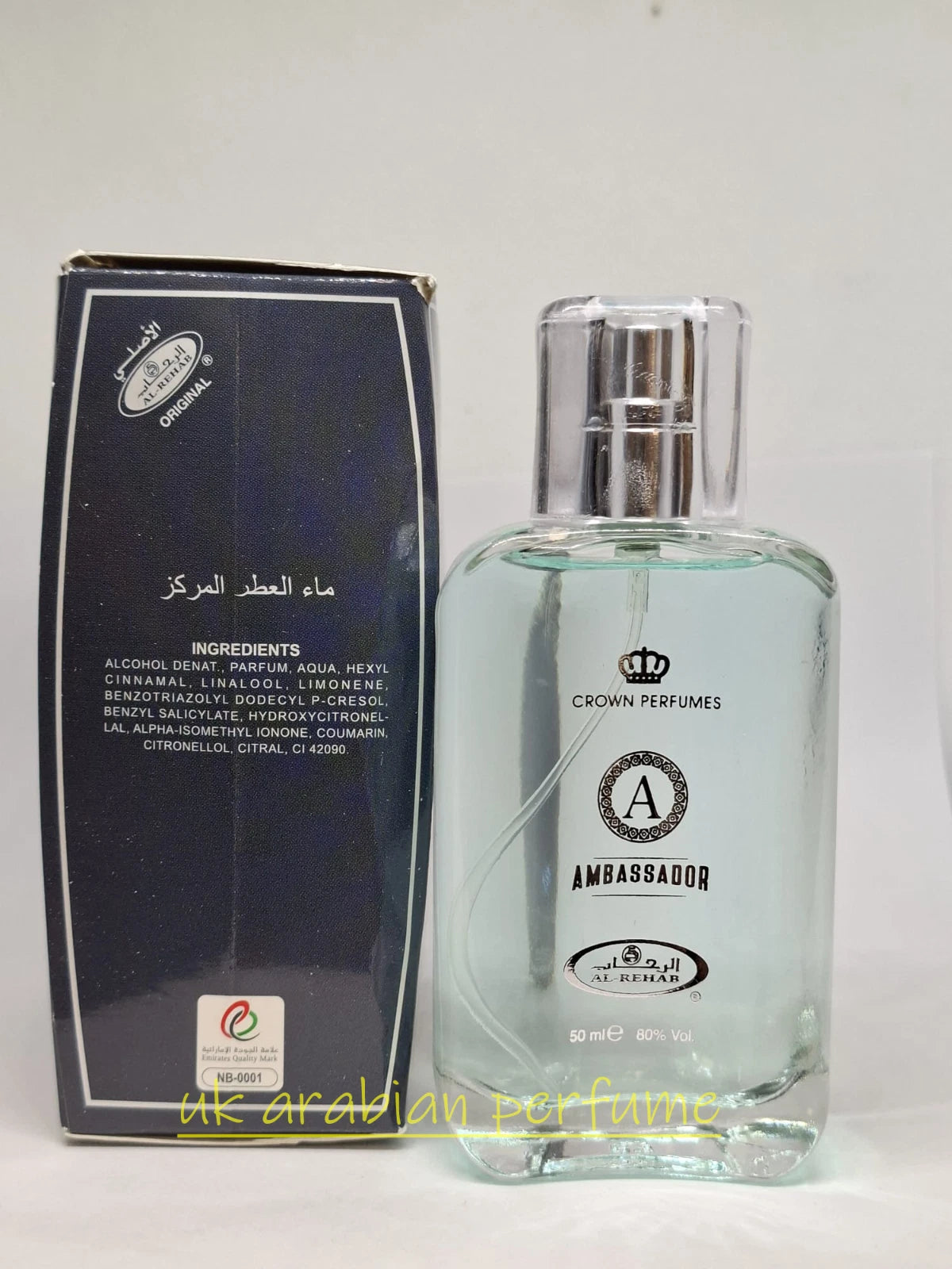 AMBASSADOR Eau De Parfum 50 ML Natural Spray ORIGINAL Crown Perfumes