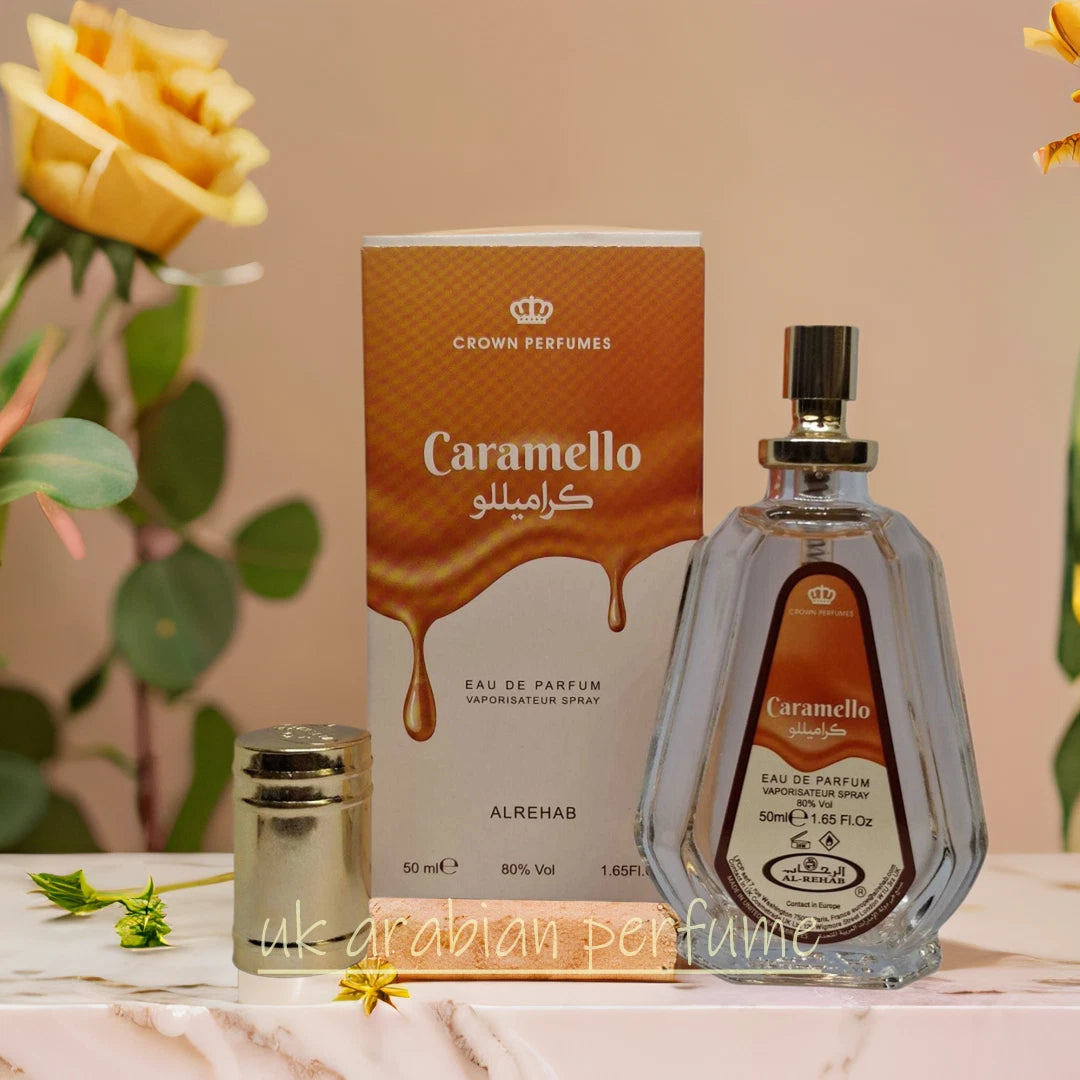 CARAMELLO Eau De Parfum 50 ML Natural Spray ORIGINAL Crown Perfumes