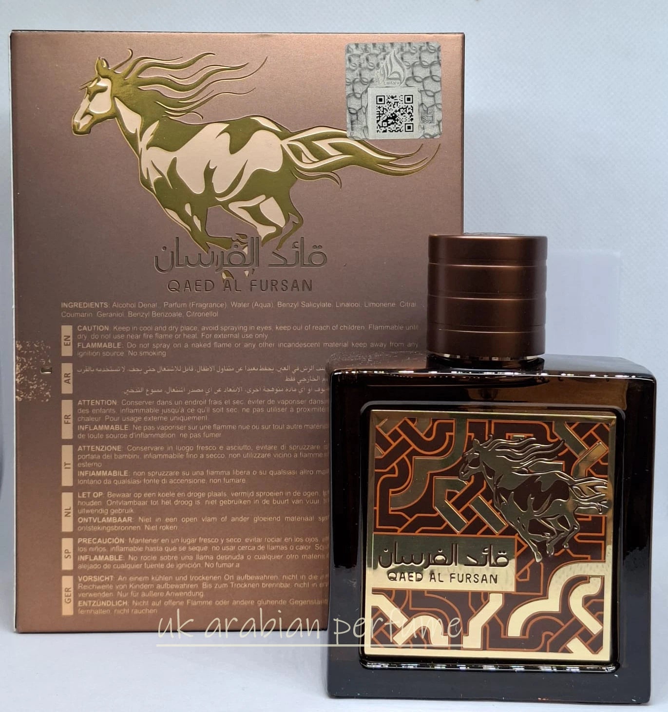 Lattafa Qaed Al Fursan UNTAMED 90 ml Eau De Parfum Natural Spray Unisex