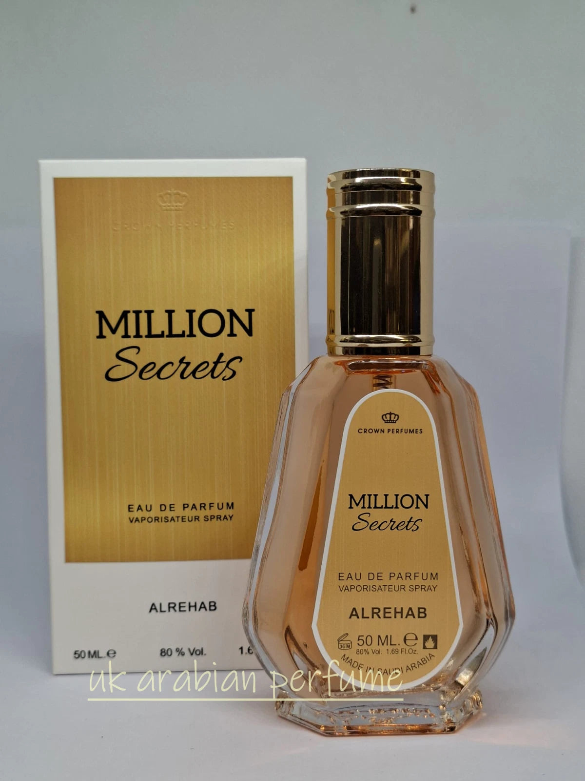 MILLION Secrets Eau De Parfum 50 ML Natural Spray ORIGINAL Crown Perfumes