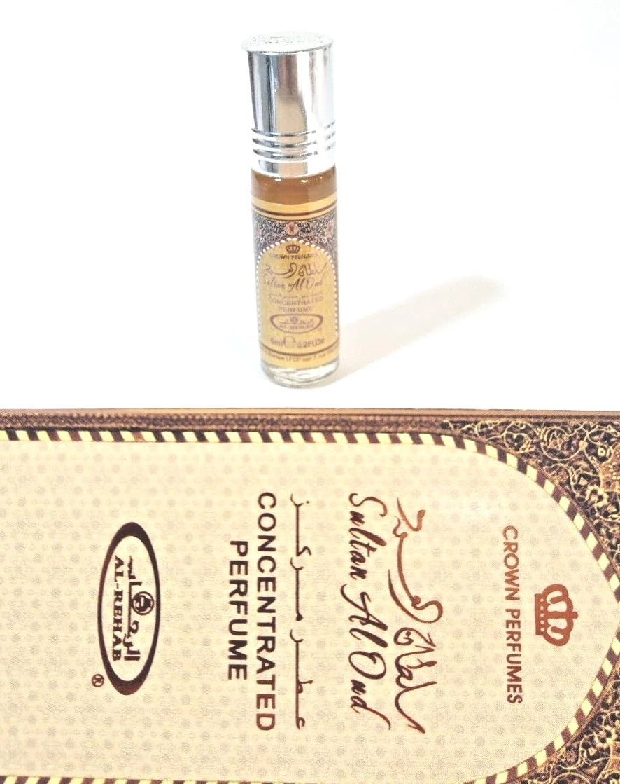 SULTAN AL OUD Concentrated Perfume 6ML Roll On Crown Perfumes HALAL ATTAR