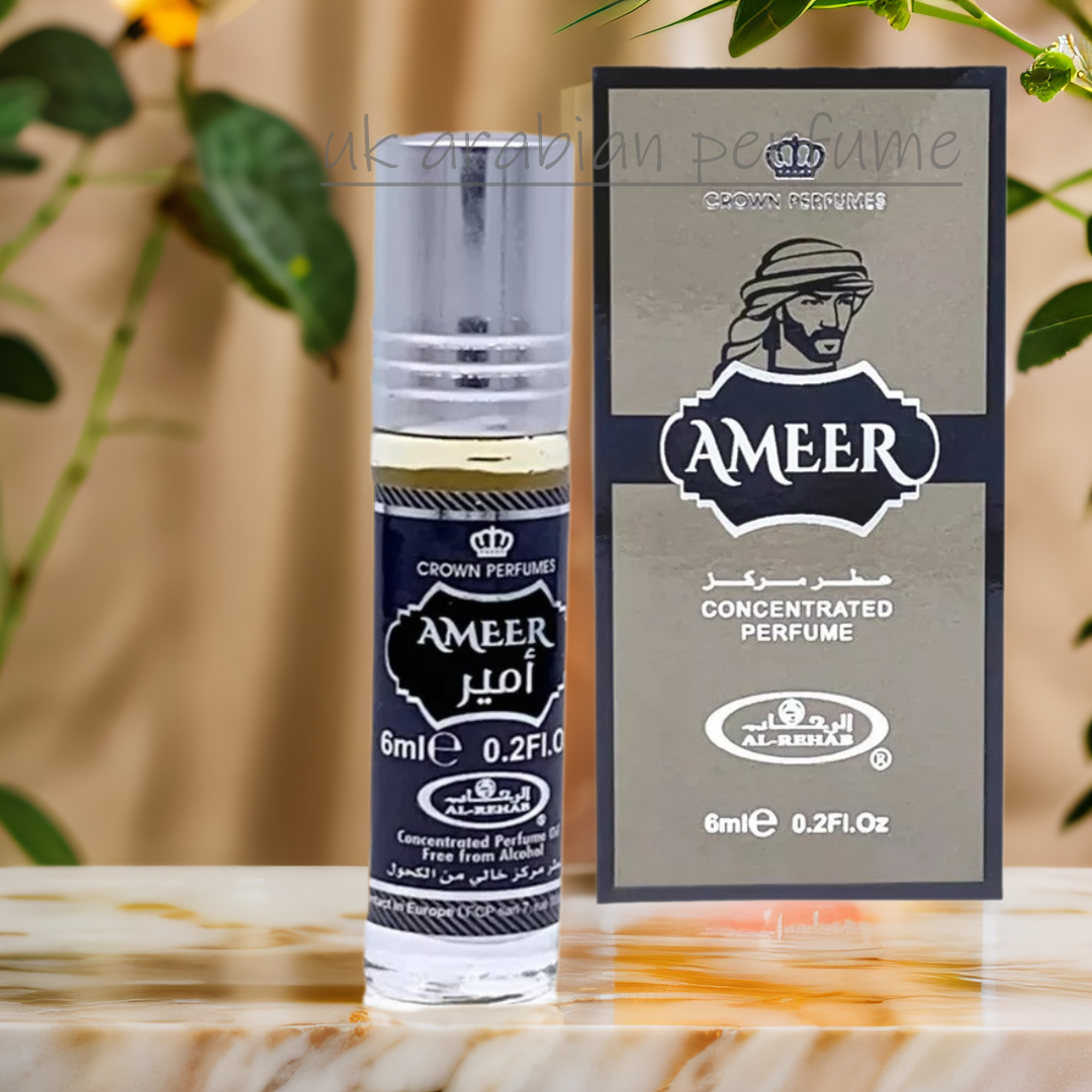 Al Rehab AMEER Concentrated Perfume Oil 6ml ALCOHOL FREE HALAL