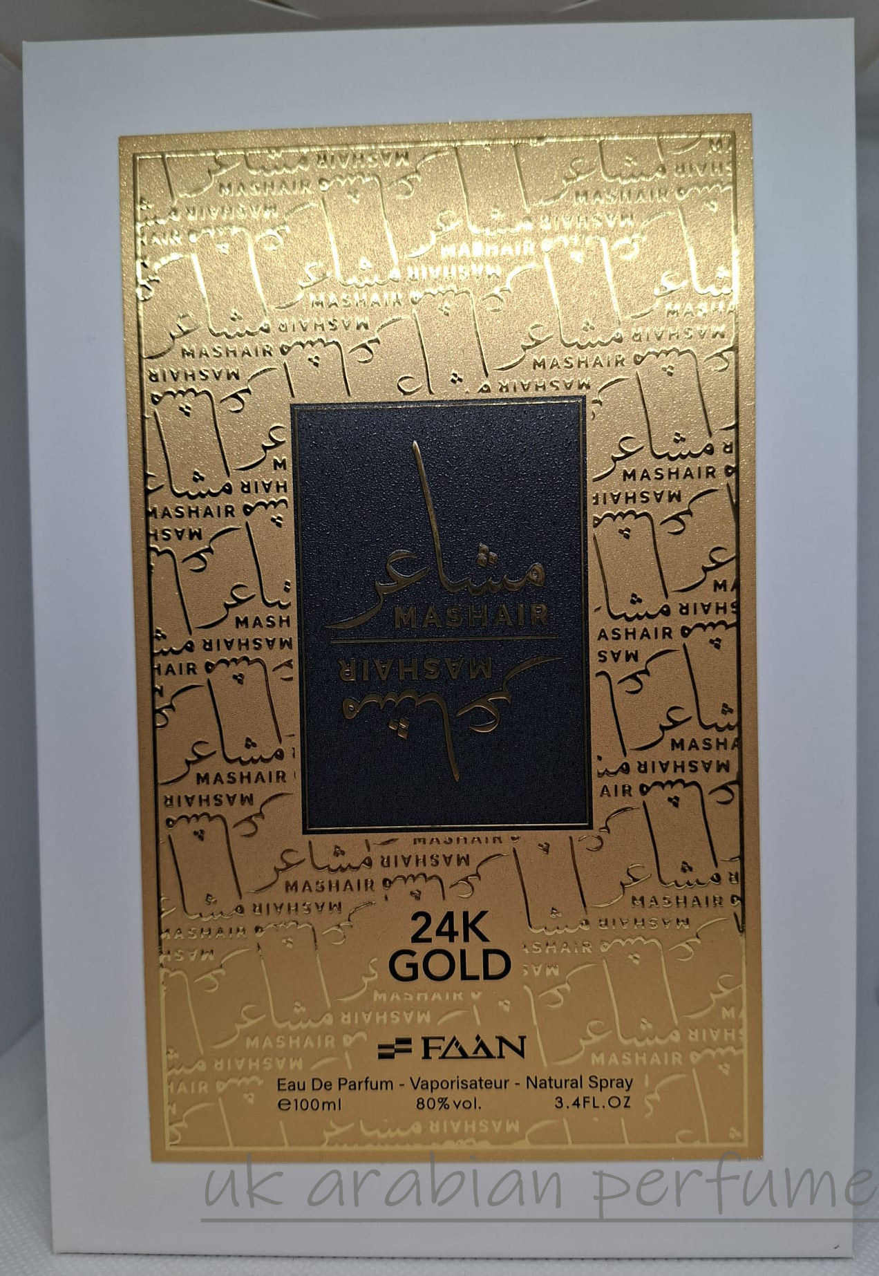 FAAN MASHAIR 24K GOLD Eau De Parfum 100ml Natural Spray UNISEX SCENT