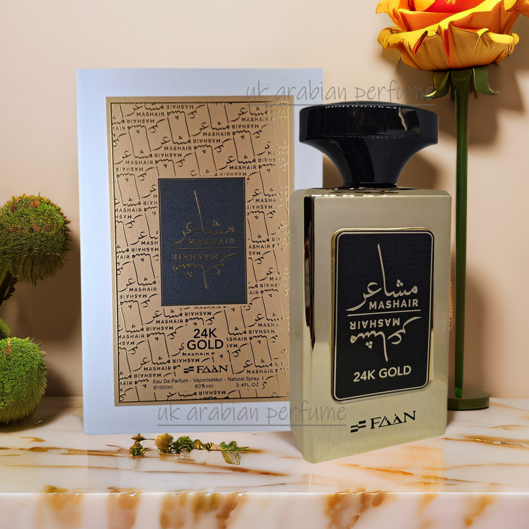 FAAN MASHAIR 24K GOLD Eau De Parfum 100ml Natural Spray UNISEX SCENT