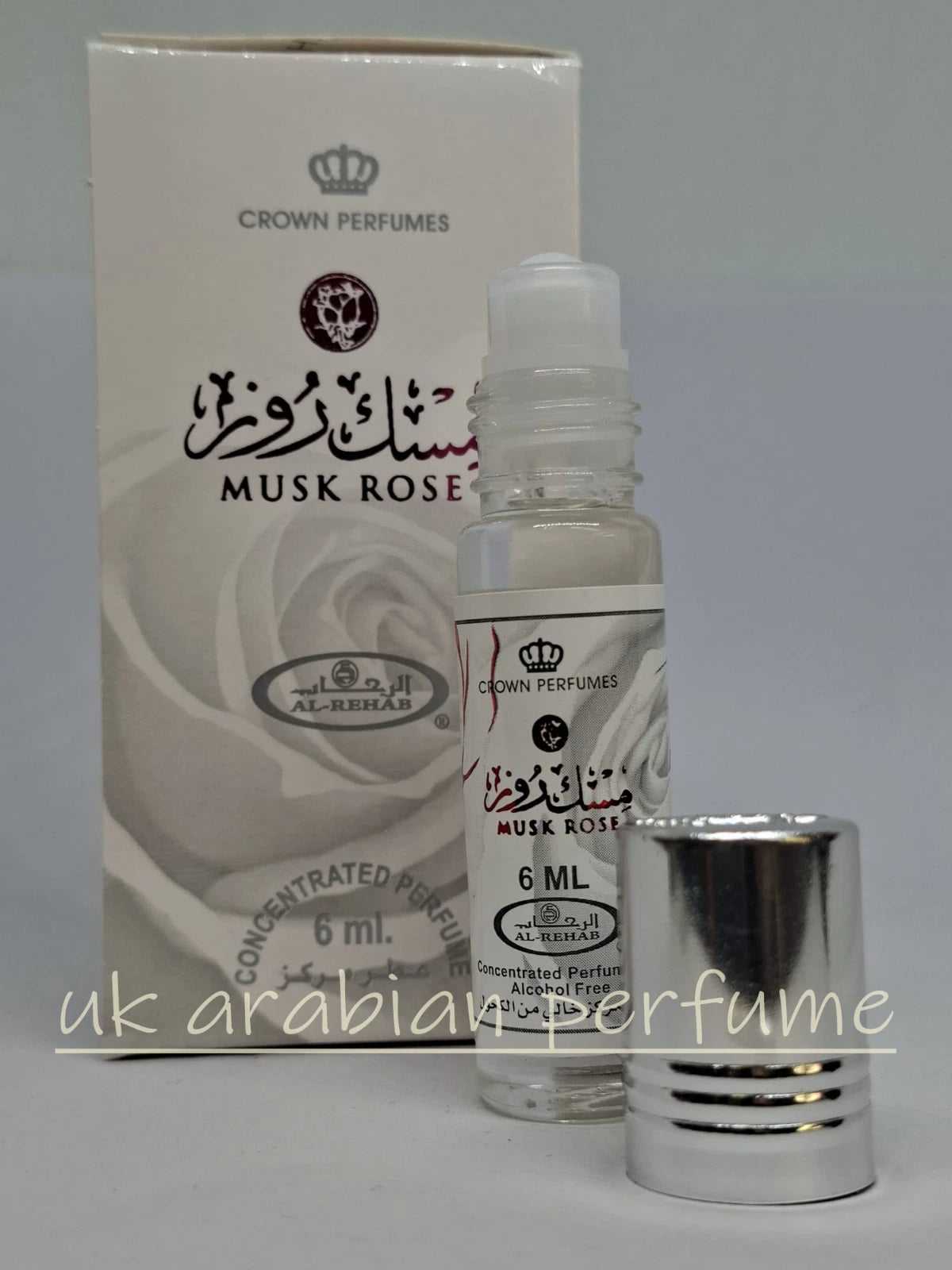MUSK ROSE Oil Perfume 6ML Roll On by AL REHAB Crown Perfumes HALAL ATTAR