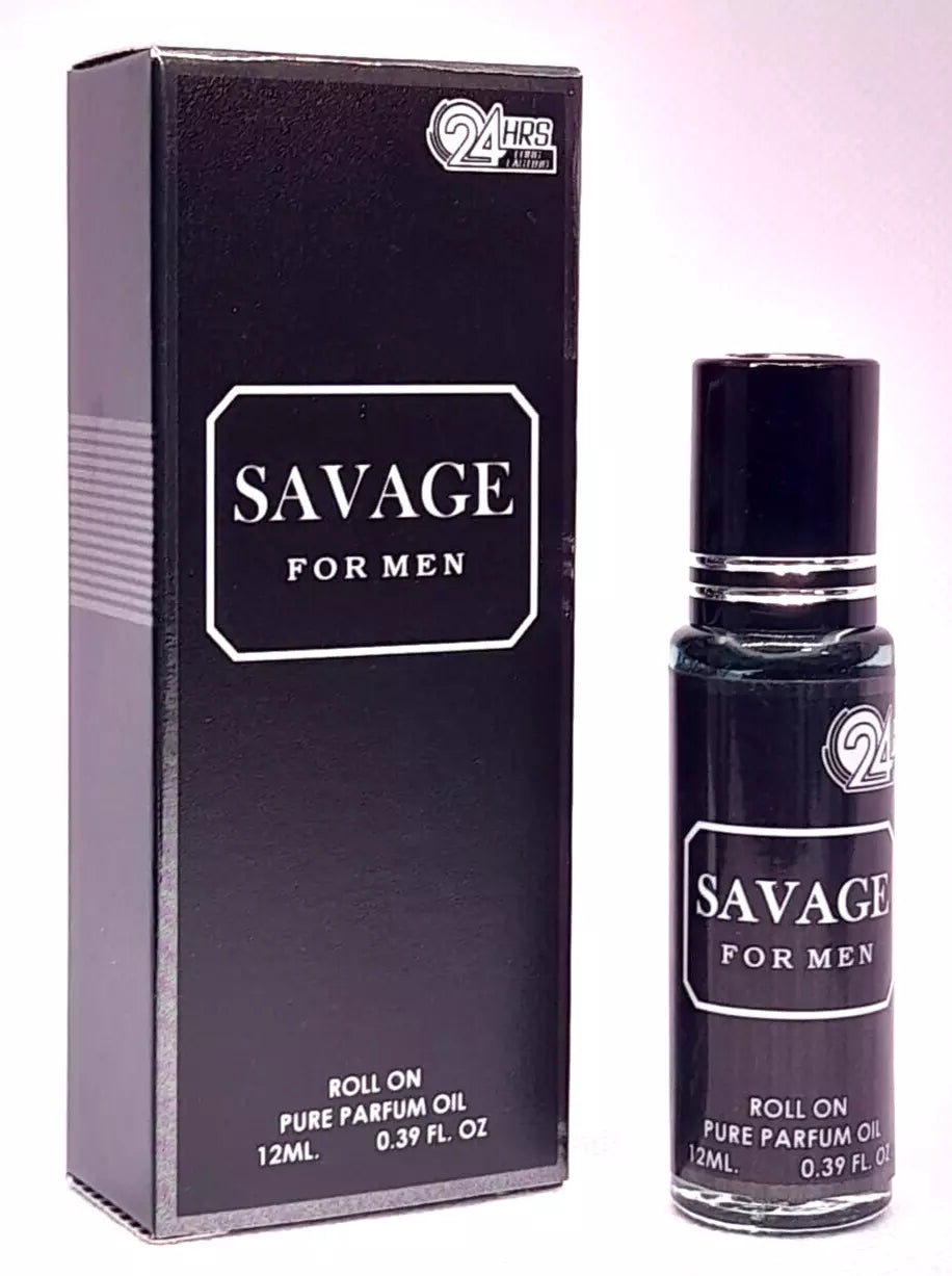 SAVAGE For Men Pure Perfume Oil 12ml ATTAR Roll On