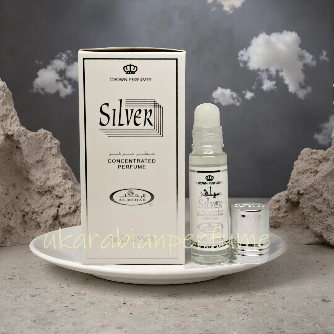 Crown Perfumes SILVER perfume oil By Al Rehab ORIGINAL UAE
