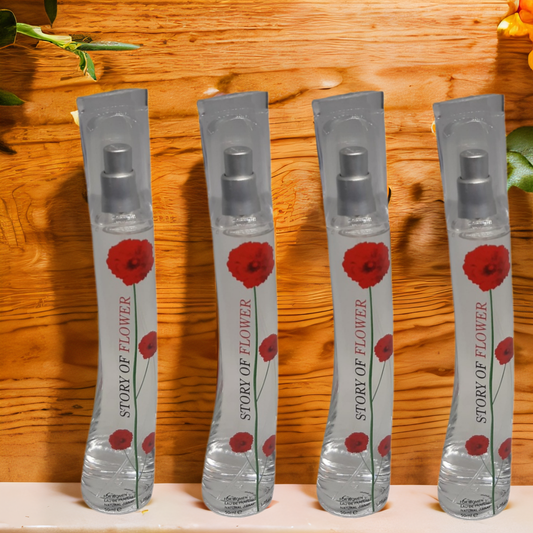 4x 50ml Fine Perfumery STORY OF FLOWER Eau De Parfum Natural Spray