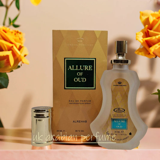 ALLURE OF OUD Eau De Parfum 35 ML Natural Spray ORIGINAL Crown Perfumes