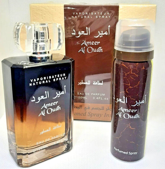 Lattafa Ameer Al Oudh Eau De Parum 100ml Plus Prfumed Spray FREE