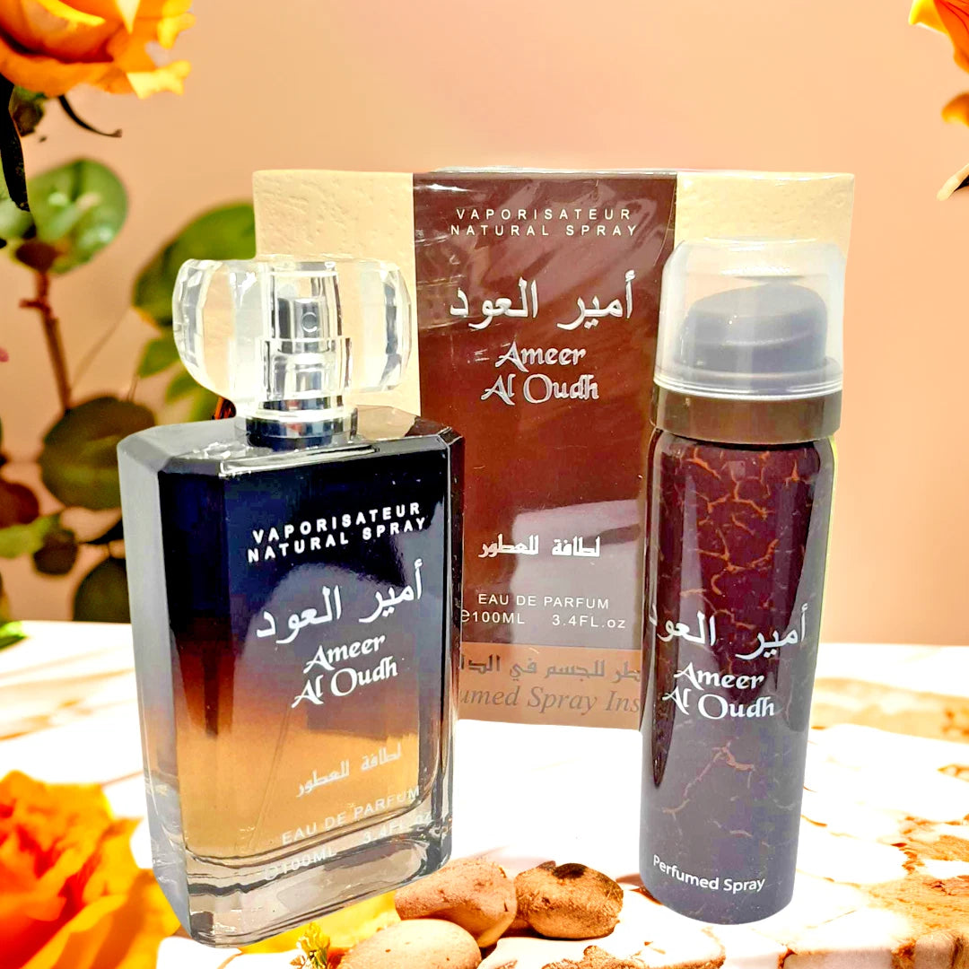 Lattafa Ameer Al Oudh Eau De Parum 100ml Plus Prfumed Spray FREE