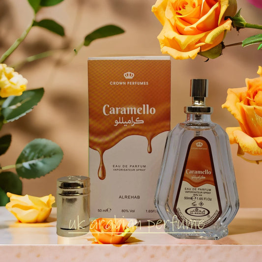 CARAMELLO Eau De Parfum 50 ML Natural Spray ORIGINAL Crown Perfumes