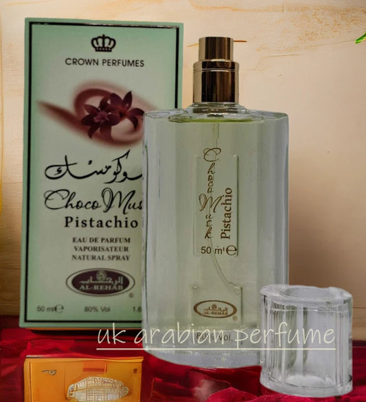 CHOCO MUSK PISTACHIO Eau De Parfum 50 ML Natural Spray Crown Perfumes