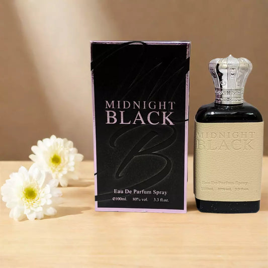 Saffron MIDNIGHT BLACK Eau De Parfum Natural Spray 100ml WOMEN SCENT