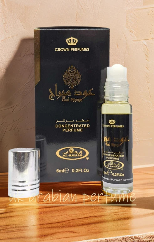 OUD MIRAGE 6ML Concentrated  OIL PERFUME  ORIGINAL Crown Perfumes