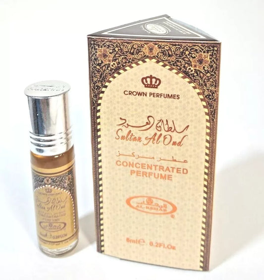 SULTAN AL OUD Concentrated Perfume 6ML Roll On Crown Perfumes HALAL ATTAR
