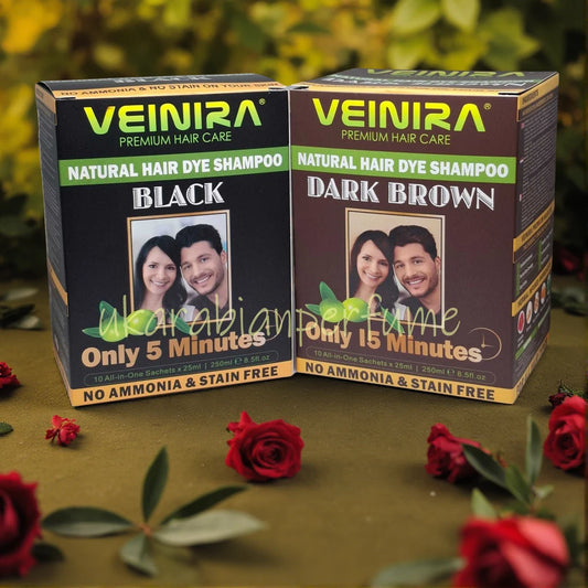 VEINIRA Natural HAIR DYE SHAMPOO Premium Hair Care Sachet From £3.25