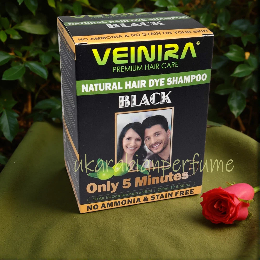 VEINIRA Natural HAIR DYE SHAMPOO Premium Hair Care Sachet From £3.25