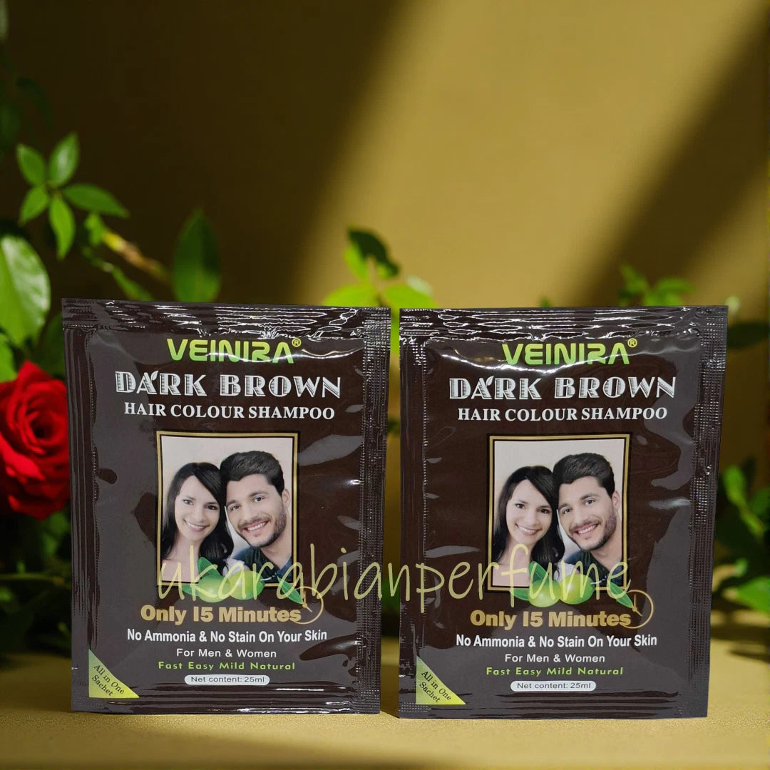 VEINIRA Natural HAIR DYE SHAMPOO Premium Hair Care Sachet From £3.25