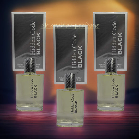 Fine Perfumery HIDDEN CODE BLACK Eau De Toilette Natural Spray 100ml