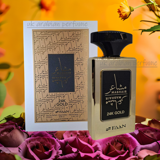 FAAN MASHAIR 24K GOLD Eau De Parfum 100ml Natural Spray UNISEX SCENT