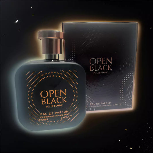 Designer Collection OPEN BLACK Pour Femme Eau De Parfum Natural Spray 100 ML