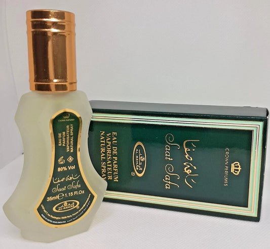 SAAT SAFA Eau De Parfum 35 ML Natural Spray Crown Perfumes By Al Rehab ORIGINAL