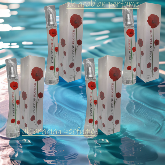 4x 50ml Fine Perfumery STORY OF FLOWER Eau De Parfum Natural Spray