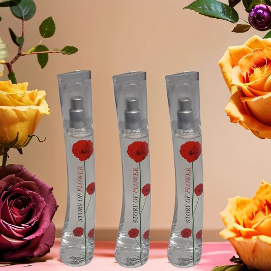 PACK OF 3 STORY OF FLOWERS EAU DE PARFUM 50ML WOMEN FINE PERFUMERY